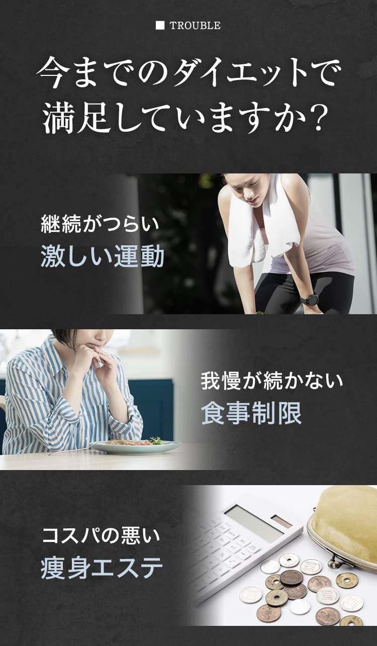 今までのダイエットで満足していますか?